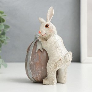 СИМА-ЛЕНД Сувенир полистоун &quot;Кролик с яичком с бантом&quot; 11х5,5х8,5 см
