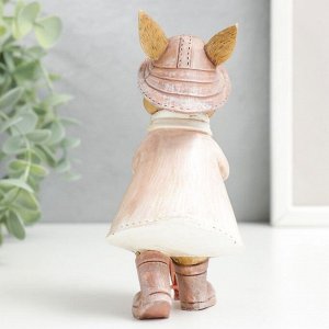 Фигурка полистоун «Зайка в шляпке и дождевике с зонтом», 14.5x6.5x8 см