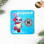 Магнит со скретч-слоем «Водолей», 8 х 8 см, год кролика