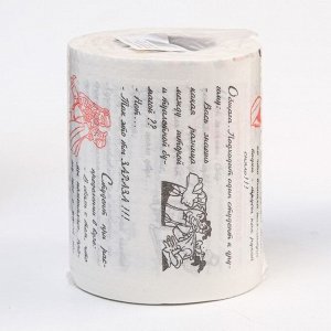 Сувенирная туалетная бумага "Анекдоты", часть 7, мини, 9,5х10х9,5 см, микс