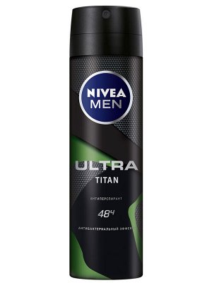 Нивея Дезодорант-антиперспирант спрей Nivea Men "ULTRA TITAN" с антибактериальным эффектом, 150 мл