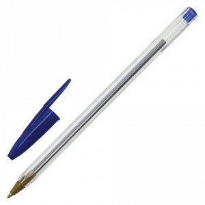 Ручки шариковые STAFF "Basic Budget BP-05", НАБОР 8 штук, СИНИЕ, узел 1 мм, линия письма 0,5 мм, 143874
