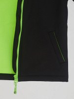 Лапушка Куртка ветровка демисезонная цвет Черный(салатовый)