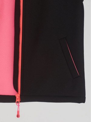 Куртка детская ветровка демисезонная цвет Черный(розовый)