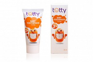 TOTTY ДЕТСКАЯ ЗУБНАЯ ПАСТА СО ВКУСОМ АПЕЛЬСИНА 3+, 50 МЛ