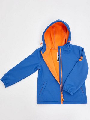 Куртка детская ветровка демисезонная цвет Синий(оранжевый)