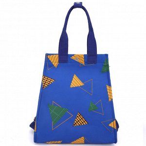 Сумка для мамы текстильная с геометрическим принтом, цвет синий