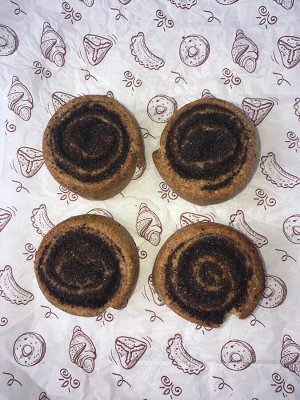Маковый рулетик (заморозка), 5 шт (5 рогаликов)
