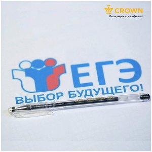Ручка гелевая ЧЕРНАЯ Crown ""Hi-Jell"", 0,5мм, штрих-код