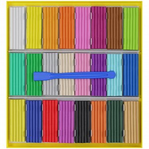 Пластилин Гамма "Юный художник" NEW, 24 цвета, 336г, со стеком. картон. упаковка