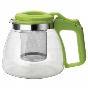 Чайник заварочный стеклянный 0,9л с фильтром зелен TM Appetite