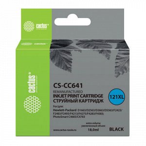 Картридж струйный CACTUS (CS-CC641) для HP Deskjet D2500/2530/F4200, черный