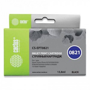 Картридж струйный CACTUS (CS-EPT0821) для EPSON Stylus R270/R390/ RX590, черный