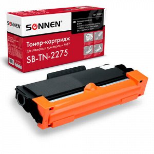Картридж лазерный SONNEN SB-TN2275 для BROTHER HL-2240R/2240DR/2250DNR, ресурс 2600 страниц, 363071