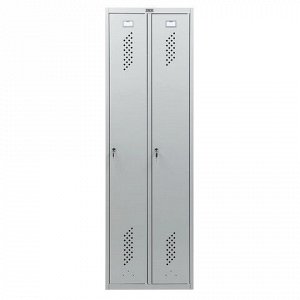Шкаф металлический для одежды ПРАКТИК "ML/LS-21", двухсекционный, 1830х600х500 мм, 29 кг, разборный