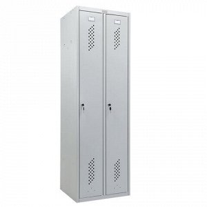 Шкаф металлический для одежды ПРАКТИК "ML/LS-21", двухсекционный, 1830х600х500 мм, 29 кг, разборный