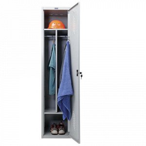 Шкаф металлический для одежды ПРАКТИК "ML/LS-11-40D", 2 отделения, 1830х400х500 мм, 23 кг, разборный, S23099403902