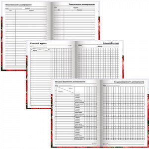 Ежедневник учителя специализированный А5 (215х145 мм), твердая обложка, 144 л., BRAUBERG, "ЦВЕТЫ", 129234