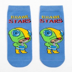 Носки детские Brawl Stars, цвет голубой, размер 20 (7-8 лет)