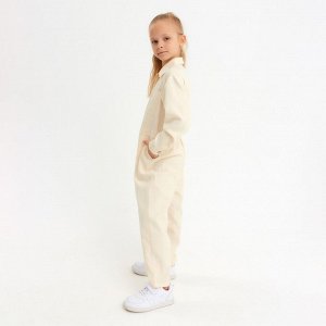 Комбинезон для девочки MINAKU: Casual collection KIDS, бежевый, рост