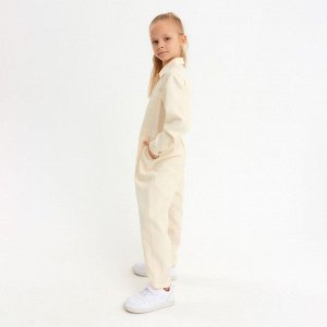 Комбинезон для девочки MINAKU: Casual collection KIDS цвет бежевый, рост 134