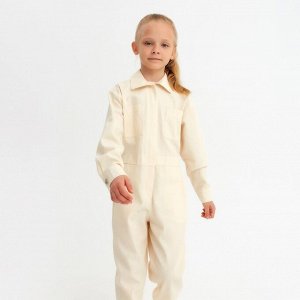 Комбинезон для девочки MINAKU: Casual collection KIDS цвет бежевый, рост 134