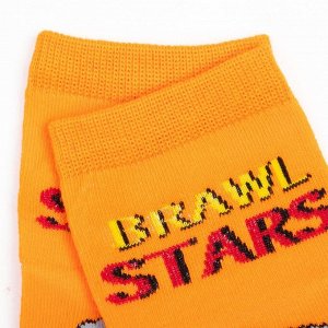Носки детские Brawl Stars, цвет оранжевый, размер 22 (9-10 лет)