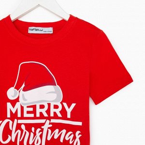 Футболка детская KAFTAN "Merry Christmas" размер 30 (98-104)