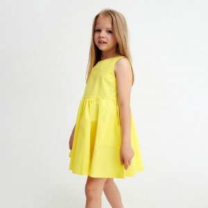 Платье для девочки с карманами KAFTAN 32 (110-116 см), жёлтое