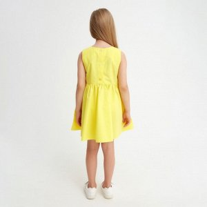 Платье для девочки с карманами KAFTAN 32 (110-116 см), жёлтое