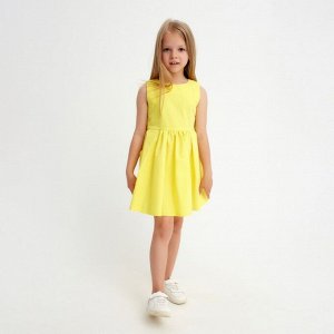 Платье для девочки с карманами KAFTAN 32 (110-116 см), жёлтое