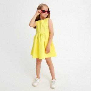 Платье для девочки с карманами KAFTAN, размер 32 (110-116), цвет жёлтый