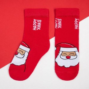 Набор детских новогодних носков KAFTAN «Дед Мороз» 3 пары, размер 14-16