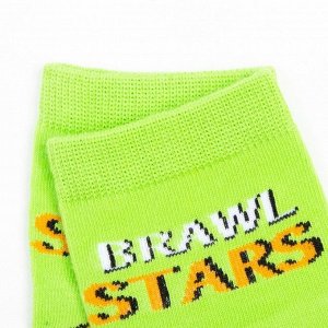Носки детские Brawl Stars, цвет салатовый, размер 14 (3-4 года)