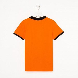 Футболка-поло для мальчика, цвет оранжевый, рост 116 см (6 лет)