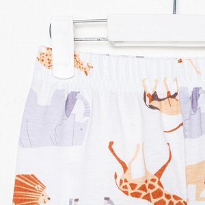 Пижама детская (рубашка и брюки) KAFTAN "Animal" цвет белый
