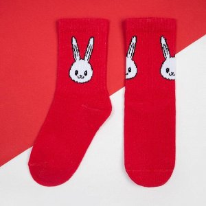 Набор новогодних детских носков KAFTAN «Зайчик» 3 пары, размер 18-20