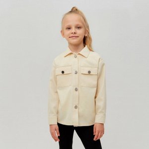 Рубашка для девочки MINAKU: Casual collection KIDS цвет бежевый, рост 134