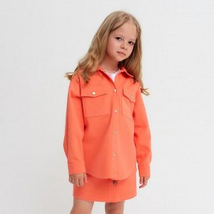 Рубашка для девочки джинсовая KAFTAN 30 (98-104 см), оранжевая