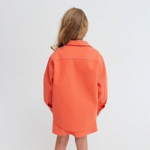 Рубашка для девочки джинсовая KAFTAN 30 (98-104 см), оранжевая
