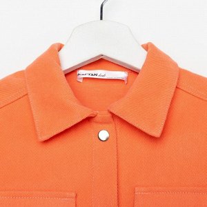 Рубашка для девочки джинсовая KAFTAN 30 (98-104 см), оранжевая