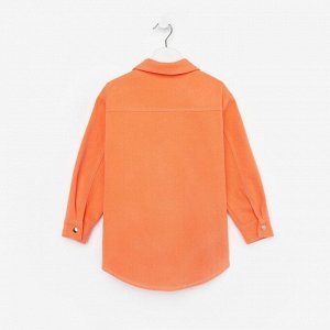 Рубашка для девочки джинсовая KAFTAN 30 (98-104 см), оранжевая