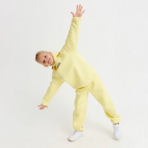 Костюм детский (худи, брюки) MINAKU: Basic Line KIDS, oversize, цвет жёлтый, рост 152