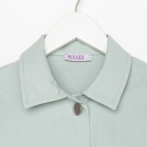 Рубашка для девочки MINAKU: Casual collection KIDS цвет мятный, рост 158
