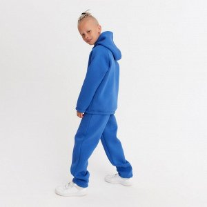 Костюм детский (худи, брюки) MINAKU: Basic Line KIDS, oversize, синий, рост