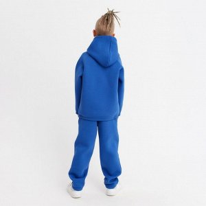 Костюм детский (худи, брюки) MINAKU: Basic Line KIDS, oversize, синий, рост