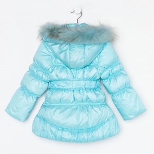 Пальто для девочки , цвет голубой, рост 92 см