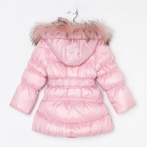 Пальто для девочки, цвет розовый, рост 92 см