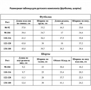 Комплект детский (футболка, шорты) KAFTAN Basic line 30 (98-104 см), зелёный