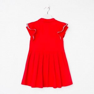 Платье для девочки, цвет красный, рост